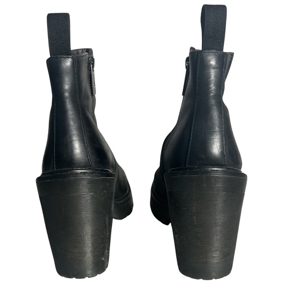 Dr. Martens Magdalena Women’s Black Leather Heeled Chelsea Boots Size 7 - Picture 6 of 9